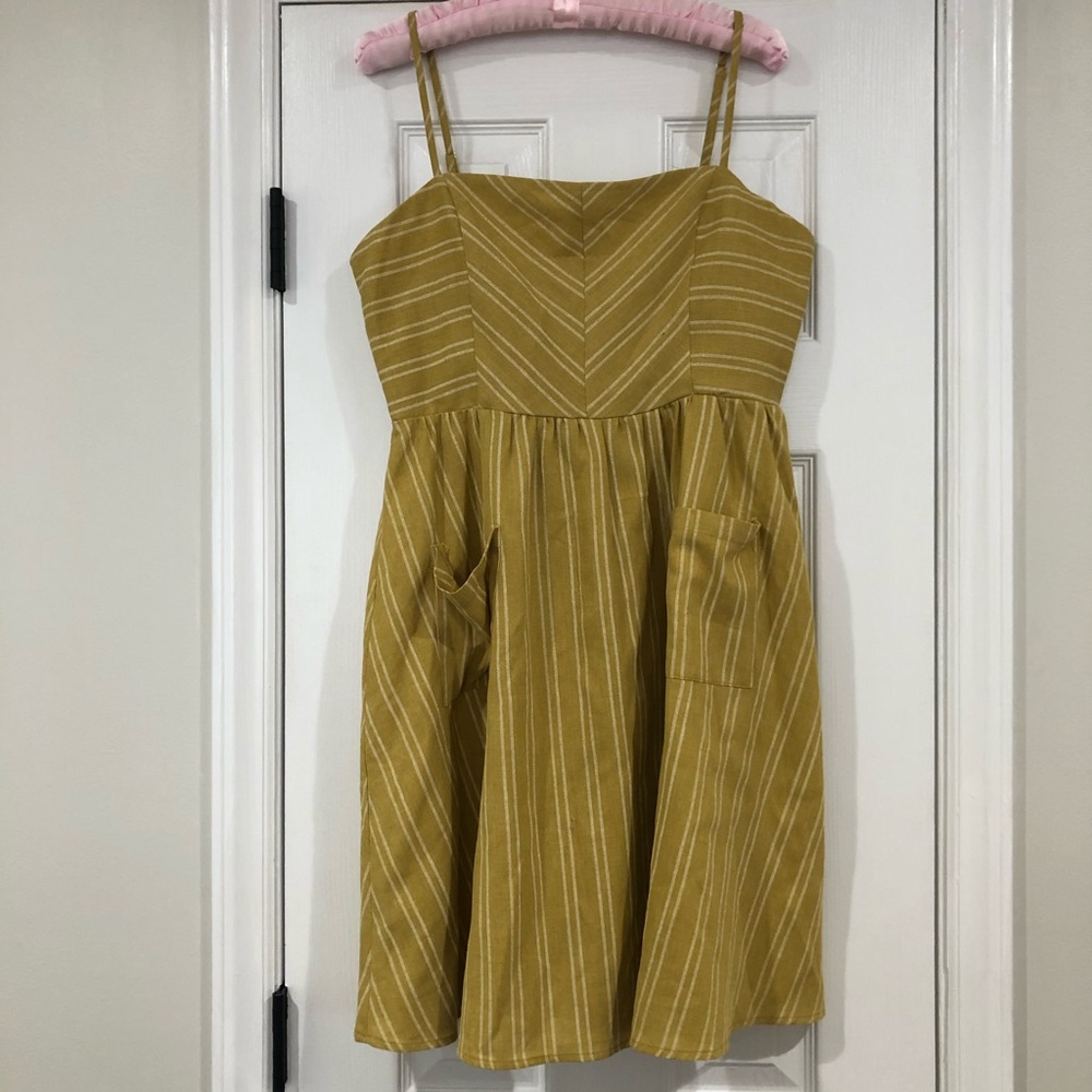 NWT boutique gold mustard dress